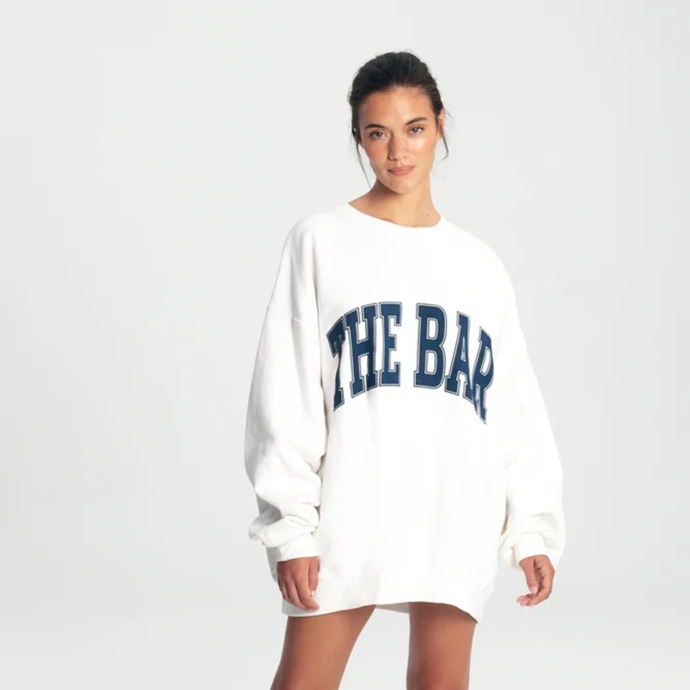 XL The Bar sweatshirt white/navyy